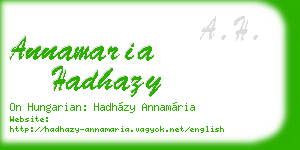 annamaria hadhazy business card